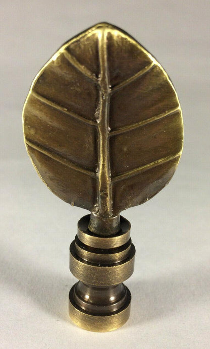 New 2 3/8" Tree Frog Cast Metal Lamp Harp Finial, Antique Finish 1/4 - 27F #LF239A - Stone Door Lamps