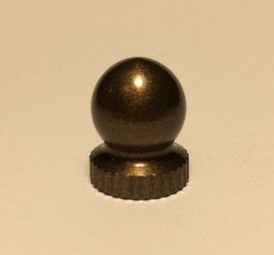 New Small Antique Bronze Knob Finial For Standard Lamp Harps, 9/16" ht. #BF958B