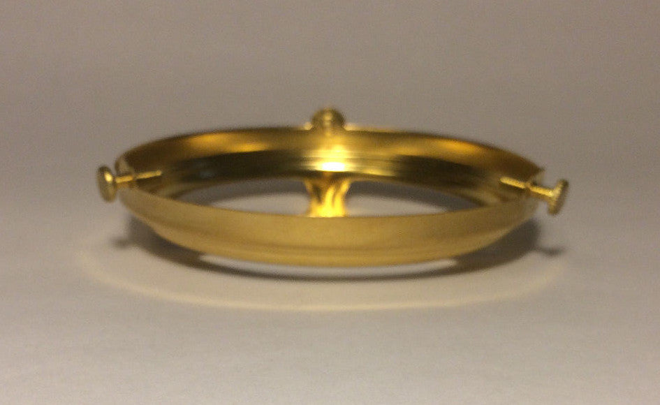 New 5" Fitter Unfinished Stamped Brass Shade Holder w/ 3 Set Screws, 1/8 IP #75U