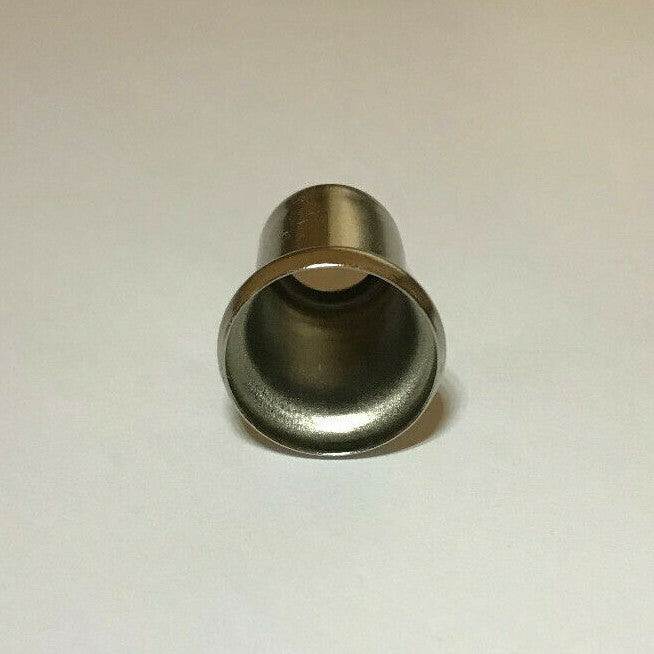 New Nickel Plated Stamped Steel Lamp Neck, 1/8IP (3/8") Slip, 1" Ht., #NN963N