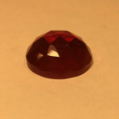 New Ruby Color Faceted Glass Jewel For Inserting Into Brass Banding #GJ123R