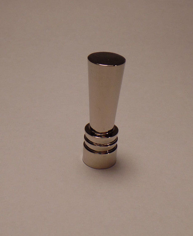 New Nickel Plated Deco Style Lamp Finial , 1/4-27F, 1 7/16" ht. #NF085N