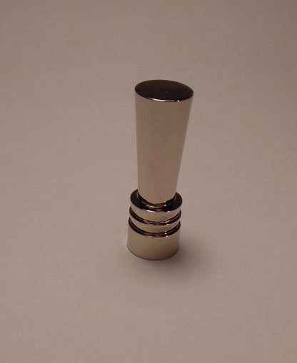 New Nickel Plated Deco Style Lamp Finial , 1/4-27F, 1 7/16" ht. #NF085N