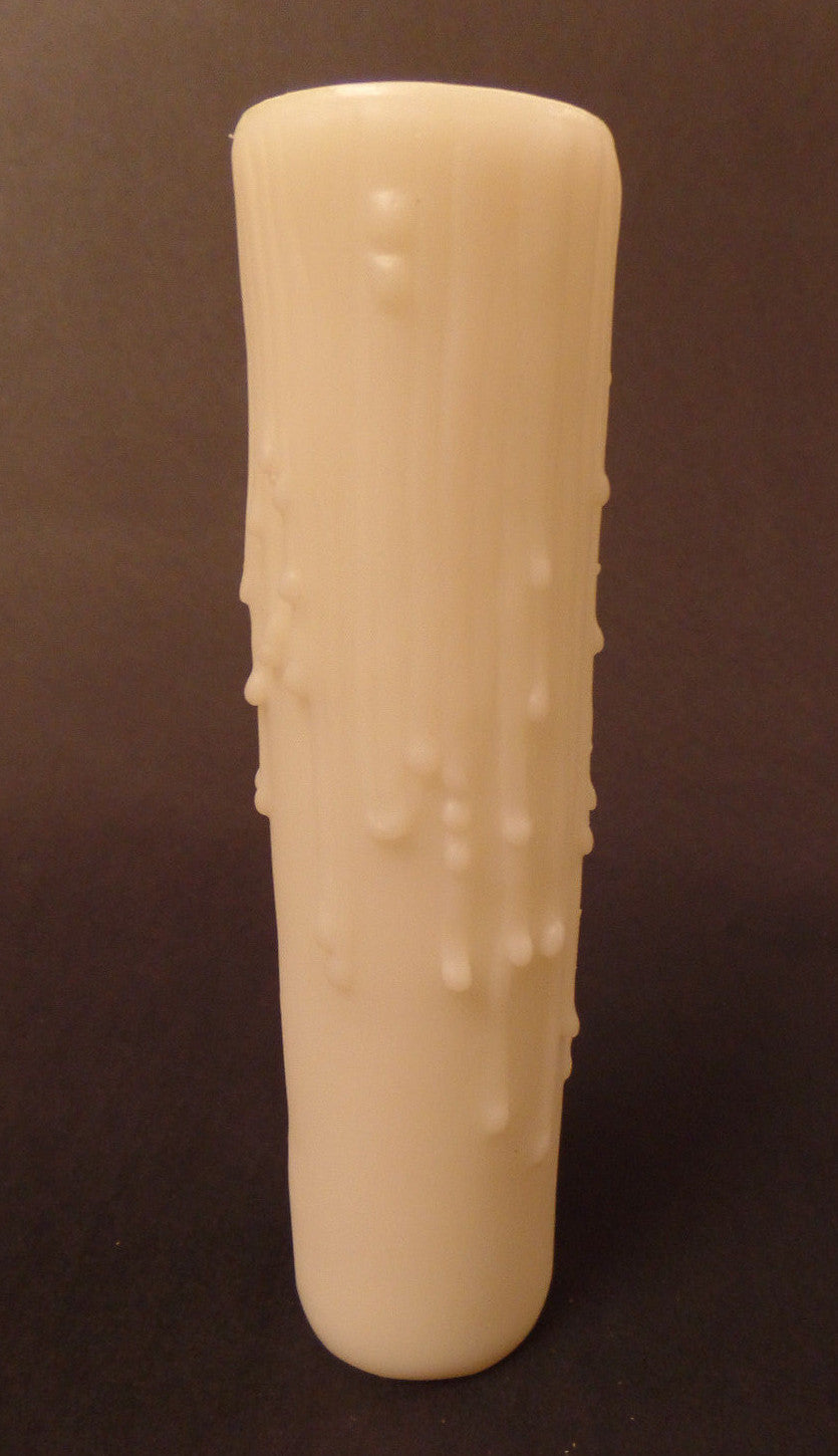 NEW 6" Ivory PolyBeesWax Chandelier Standard Lamp Candle Cover with DRIPS