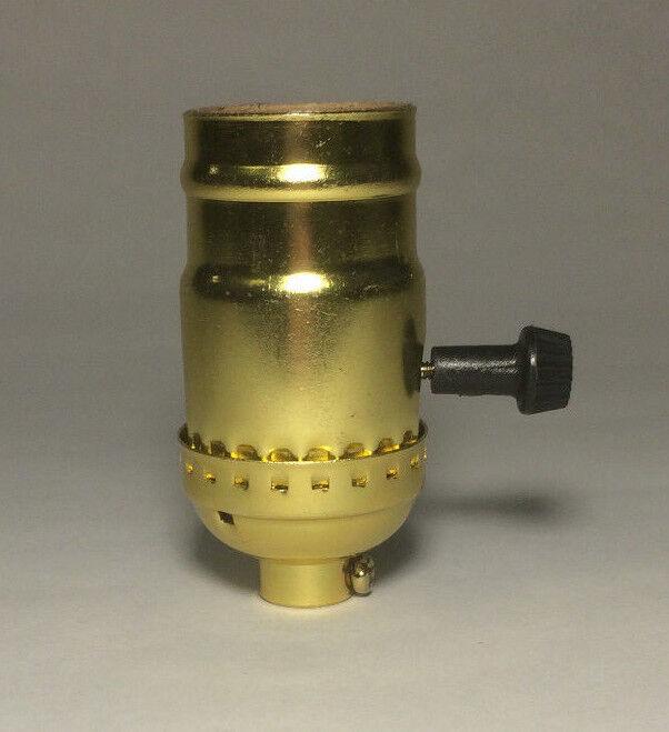 NEW 3 Way Turn Knob Lamp Socket for standard size Light Bulbs #CS346 - Stone Door Lamps