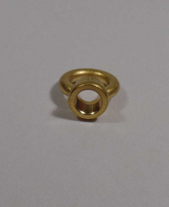 New 1" Unfinished Cast Brass Loop Lamp Part With Wire Way, 1/8F Tap #BL954U