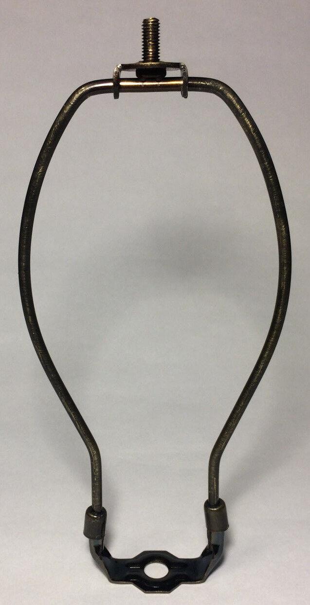 New 14" Lamp HARP Shade Holder w/Base, Antique Bronze Finish, Heavy Weight #66B - Stone Door Lamps
