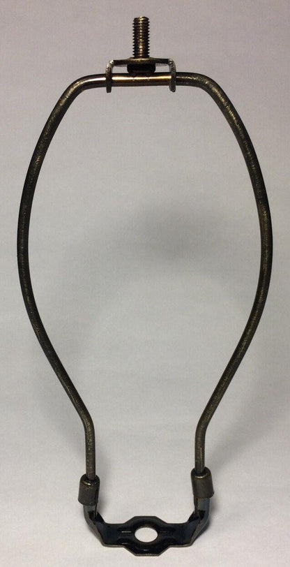 New 14" Lamp HARP Shade Holder w/Base, Antique Bronze Finish, Heavy Weight #66B - Stone Door Lamps
