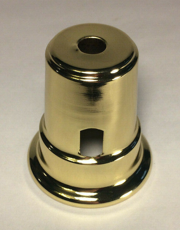 New Brass Plated Swing Arm Cup w/ Side Outlet For Cup Harps, 2 1/2" Tall, #HC772