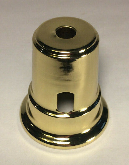 New Brass Plated Swing Arm Cup w/ Side Outlet For Cup Harps, 2 1/2" Tall, #HC772