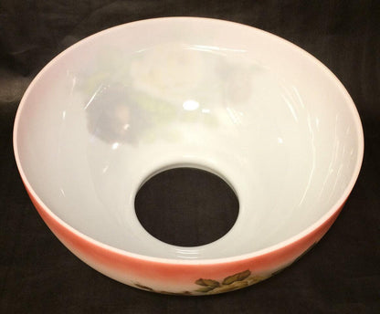 NEW 14" Dome Lamp Shade, Hand Blown English Roses, Table & Library Lamp #DS033 - Stone Door Lamps