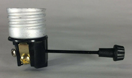 New On/Off Turn Knob Lamp Socket Interior, E26, 2" Mandrel (Turn Knob) #SO200 - Stone Door Lamps