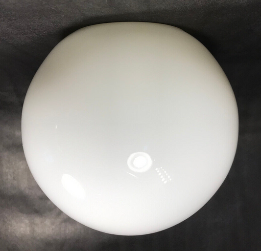 New White Opal Glass Neckless Pendant Ball Shade, 6" Diameter 3" Top Opening USA
