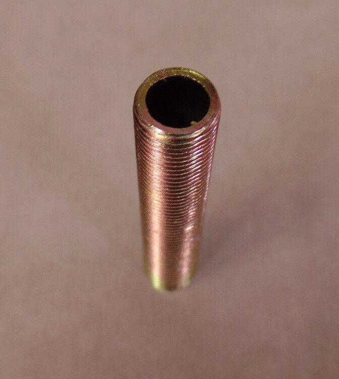 Lot Of 10 2" 1/8 IP Zinc Plated Steel Lamp Nipples 3/8" O.D., Rust Resistant - Stone Door Lamps