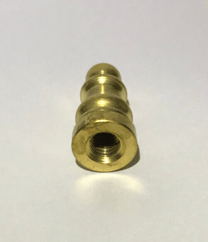 New 1" Height Unfinished Brass Colonial Lamp Finial, 1/4 - 27F Tap, #BF967U - Stone Door Lamps