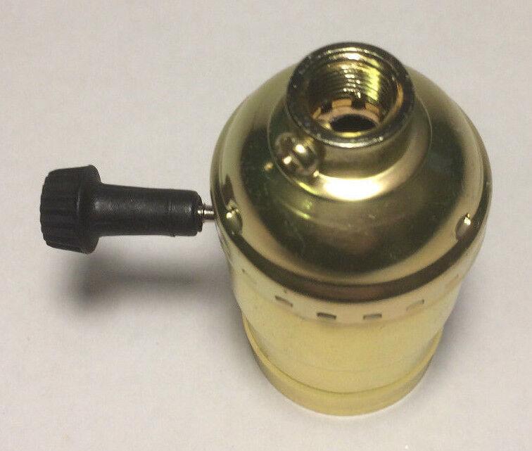 New Regular On Off Turn Knob Lamp Socket for standard size Light Bulbs #SO345 - Stone Door Lamps