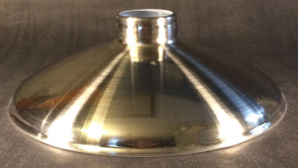 2.25 X 10" Satin Nickel Porcelain Industrial Style Metal Cone Pendant Shade - Stone Door Lamps