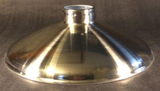 2.25 X 10" Satin Nickel Porcelain Industrial Style Metal Cone Pendant Shade - Stone Door Lamps