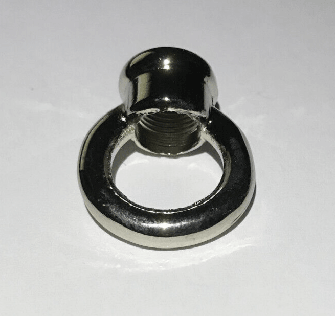 New 1" Cast Brass Loop With Wire Way, Nickel Plated Finish 1/8F Tap(3/8") BL954N - Stone Door Lamps