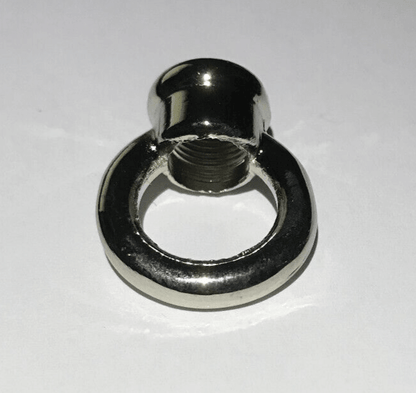 New 1" Cast Brass Loop With Wire Way, Nickel Plated Finish 1/8F Tap(3/8") BL954N - Stone Door Lamps