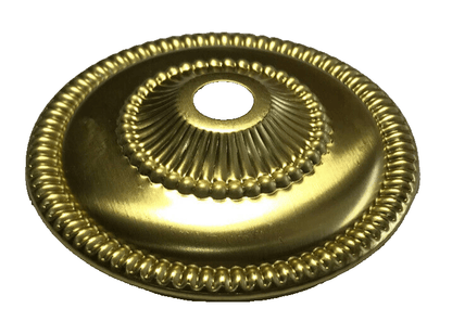 NEW 2 3/4" Stamped Unfinished Brass Bobesche, Slips 1/8IP (3/8"), 1/2" Height - Stone Door Lamps