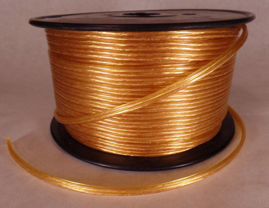 25 ft. Gold 18/2 SPT - 2 U.L. Listed Parallel 2 Wire Plastic Covered Lamp Cord 615 - Stone Door Lamps