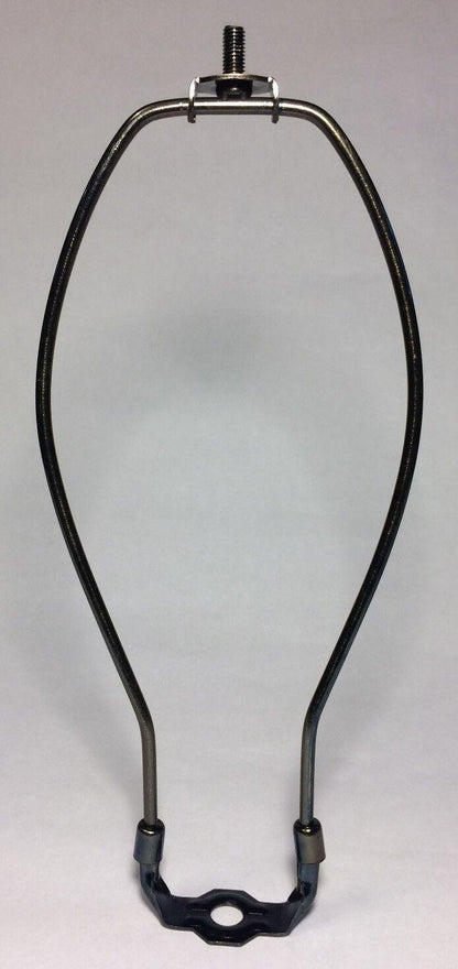 New 9" Brass Lamp HARP Shade Holder w/Base for Lamp Repair Antique Bronze Finish - Stone Door Lamps