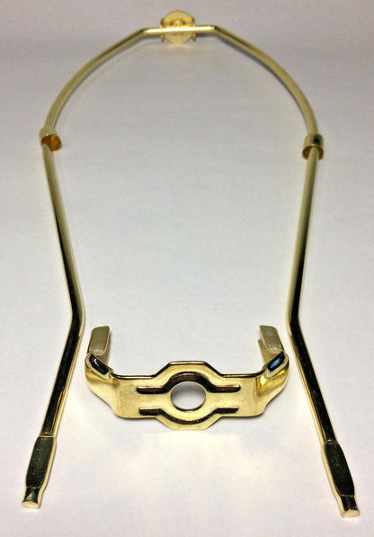 New 14" Brass Lamp HARP Shade Holder w/Base for Lamp Repair, Heavy Duty #HAR52 - Stone Door Lamps