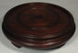 New 6 1/2" Footed Oriental Wooden Lamp Base With Rosewood Finish 1/8 IP #WB257R - Stone Door Lamps
