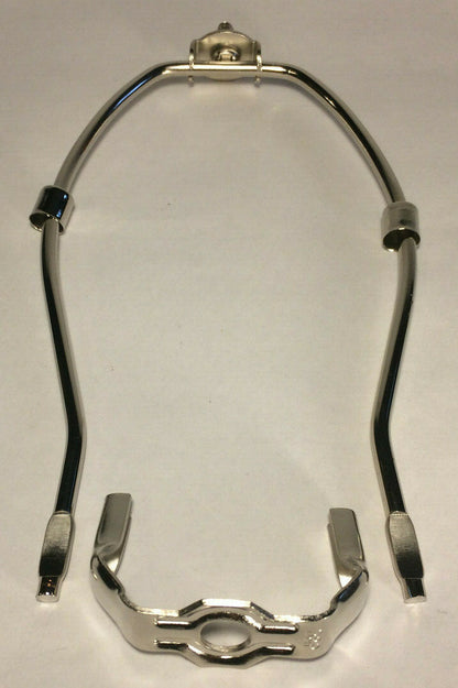 New 8" Heavy Duty Nickel Plated Lamp Harp Shade Holder With Base #HAR42N