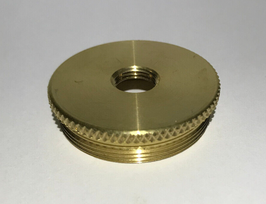 New Unfinished Turned Brass Cap For Lamp Cluster, 1/8IP Hole (3/8"), 1.494" Dia.