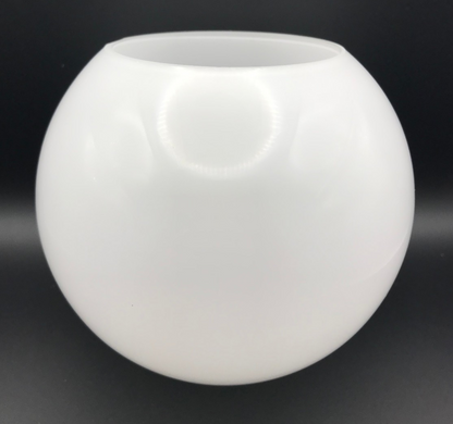 New 5" Clear Over Opal White Glass Neckless Ball Pendant Shade, 3" Top Opening