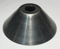 New 15/16" Tall Unfinished Steel, Cone Shaped Lamp Socket Cup, 2 9/16" O.D.