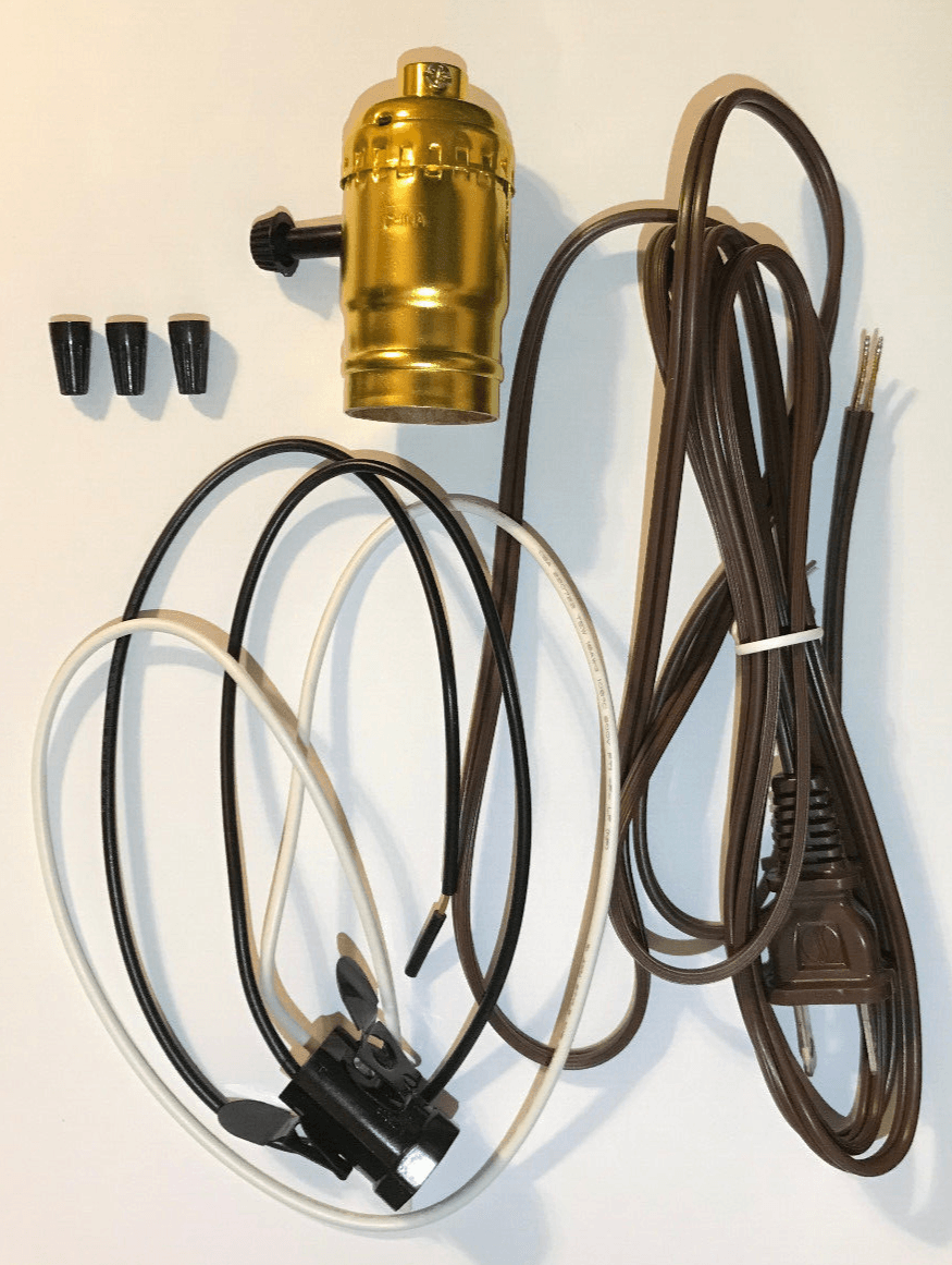 E - 12 Night Light Lamp Kit For Gone With The Wind & Hurricane Lamps, Bottom Light - Stone Door Lamps