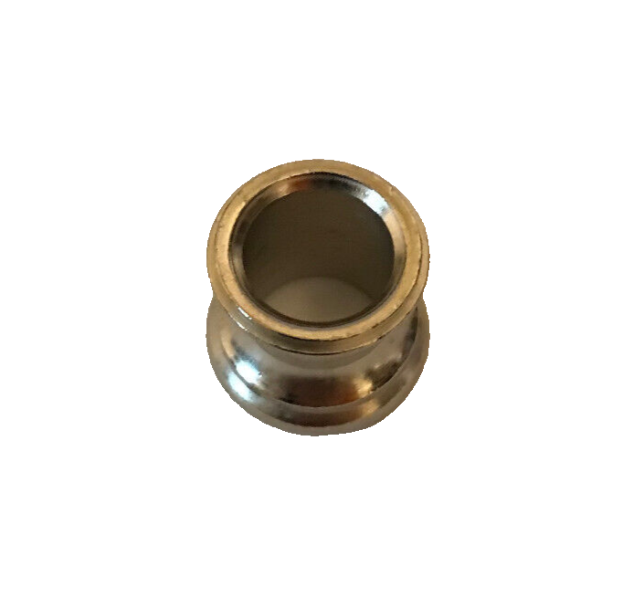 New Turned Brass Lamp Neck, Nickel Plated Finish 1/8 IP Slip, 11/16" Ht. #BN949N