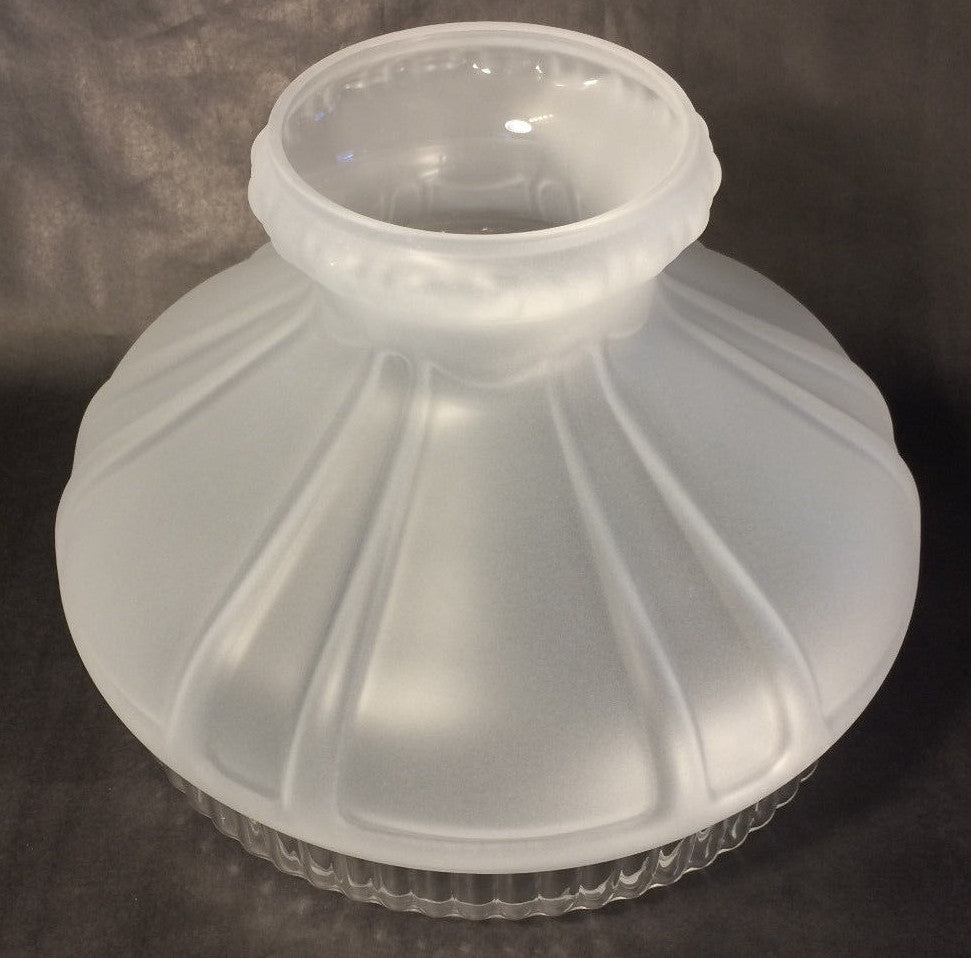 New 10" Satin Crystal Etched Glass Oil Lamp Shade #601 Style fits Aladdin #SH570