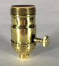 3 - way Uno Thread Solid Brass Early Electric Industrial Style Lamp Socket #so270 - Stone Door Lamps