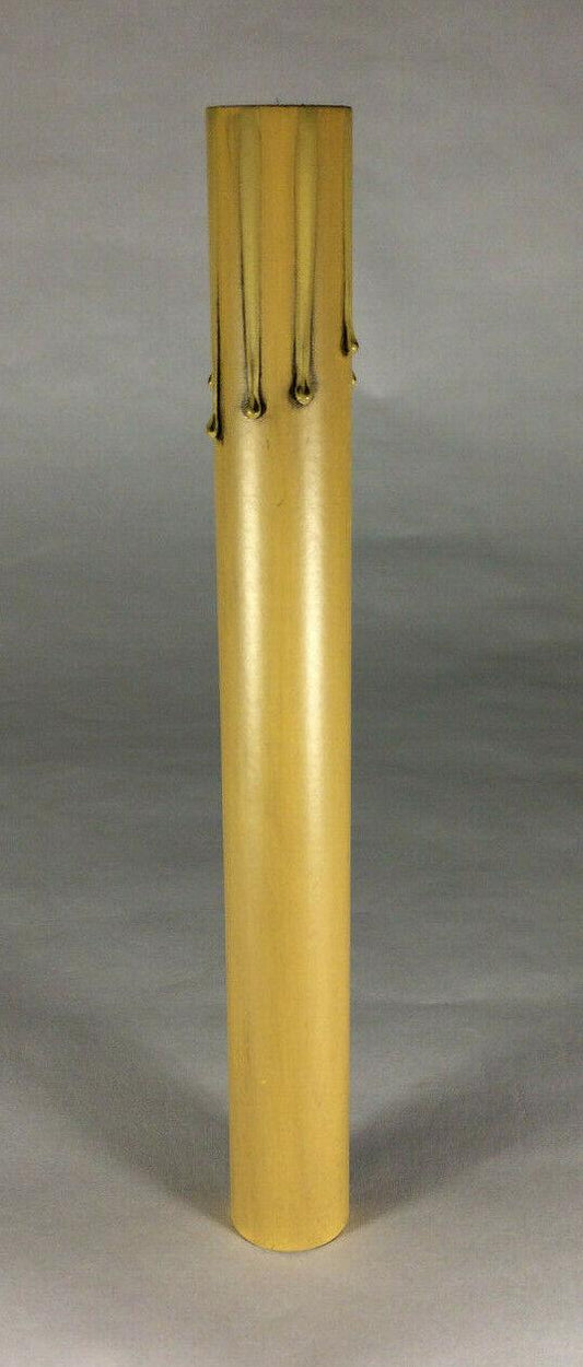 New 8" Antique Color Candle Cover w Drips, Antique Style Paper Board, Candelabra - Stone Door Lamps
