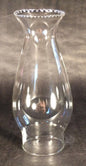 2 1/2"  X 7 1/2" Clear Glass Crimp Top Pearl Lotus Lamp Chimney for #1 burner