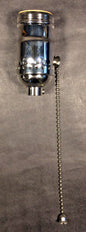 On/Off Solid Brass Pull Chain Early Electric Style Nickel Uno Lamp Socket #285N
