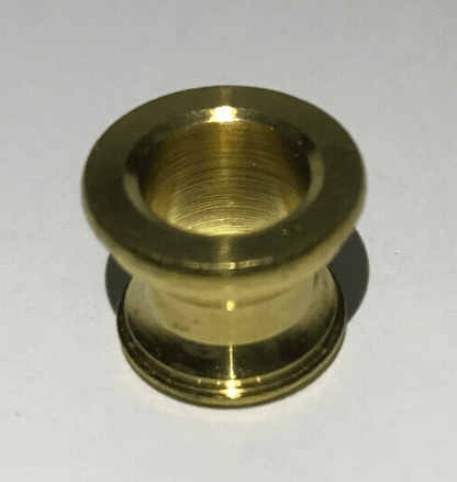 New Turned Brass Lamp Neck, Unfinished Brass, 1/8 IP Slip, 11/16" Ht. #BN949U - Stone Door Lamps