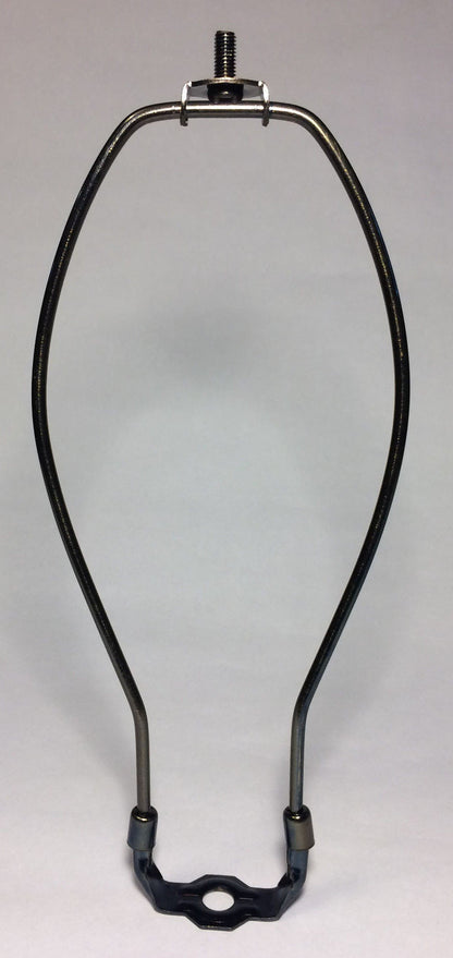 11" Brass Lamp HARP Shade Holder & Base for Lamp Repair Antique Bronze Finish