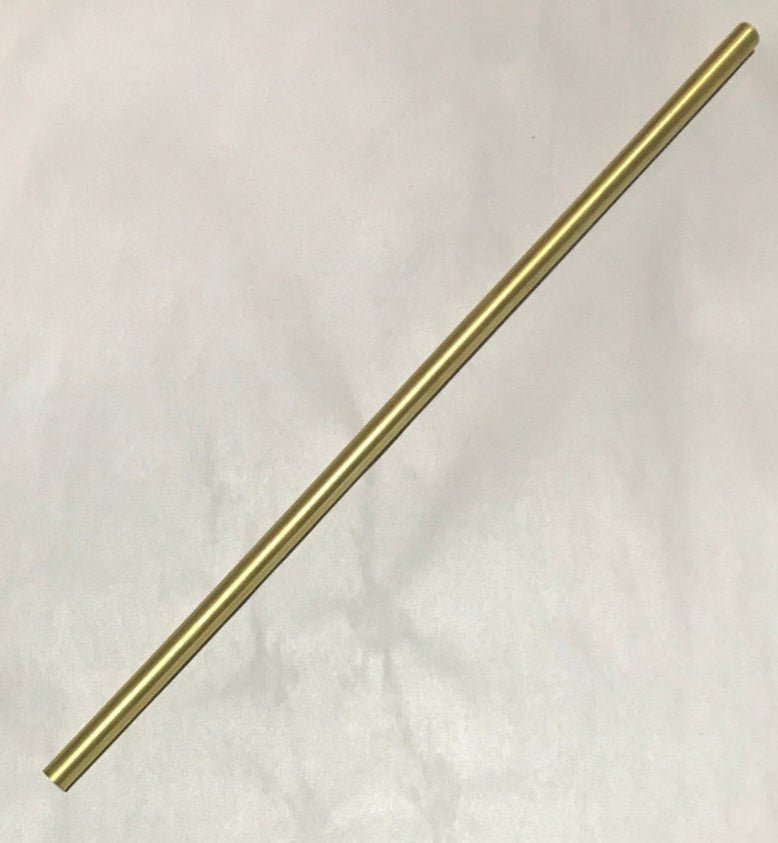 New 18" Brushed Brass Female Threaded Lamp Pipe, Rod, 1/8F Tap (3/8") #SP225U - Stone Door Lamps