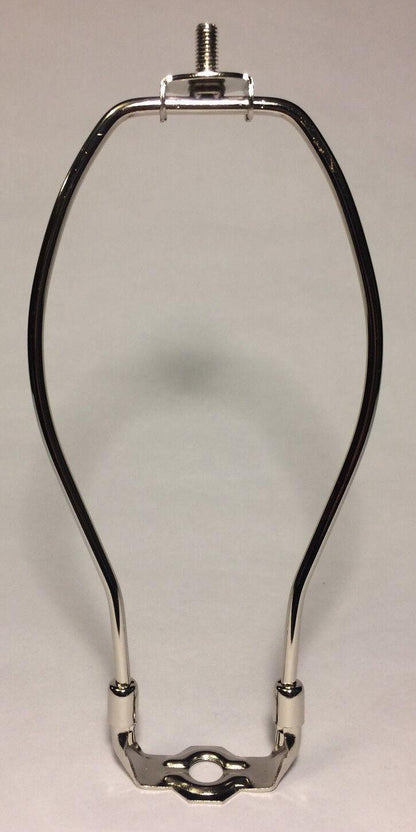 New 7" Nickel Finish Lamp HARP Shade Holder w/Base for Lamp Repair #HAR54N - Stone Door Lamps