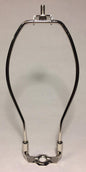 New 7" Nickel Finish Lamp HARP Shade Holder w/Base for Lamp Repair #HAR54N - Stone Door Lamps