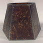 7" x 12" x 7 1/2" Antique Amber Hexagon Style Mica UNO Bridge Floor Lamp Shade - Stone Door Lamps