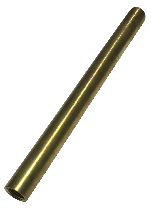 New 6" Brushed Brass Female Threaded Lamp Pipe, Rod, 1/8F Tap (3/8") #SP220U