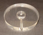 6 1/2" Diameter Clear Round Acrylic Lamp Base w/ Center Hole & Side Outlet AB285 - Stone Door Lamps