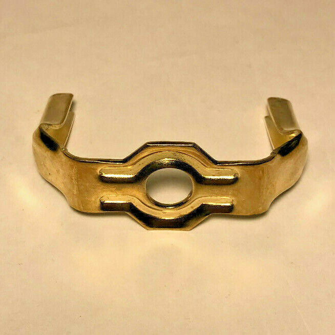 New Regular Weight Brass Plated Lamp Harp Base, Slips 1/8 IP (3/8") #HB736