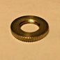 New Unfinished Brass Knurled Locknut, 1/8F (3/8" I.D.) Threads, 3/4" O.D. #LN711 - Stone Door Lamps